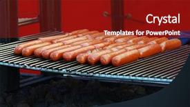  Presentation with fair - Beautiful slide deck featuring grill at a county fair backdrop and a crimson colored foreground