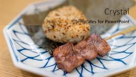  Presentation with grill - Theme with grill-beef-tongue-and-japanese background and a  colored foreground