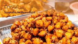  Presentation with grill - Theme having grill-chicken-wing-in-street background and a gold colored foreground