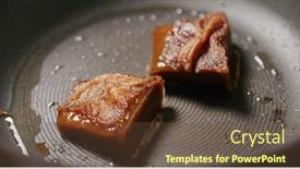  Presentation with rice cake - Slide deck consisting of grill-chinese-sticky-rice-cake background and a tawny brown colored foreground