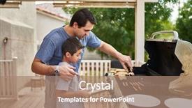  Presentation with grill - Cool new slides with grill hot dogs and bonding backdrop and a coral colored foreground