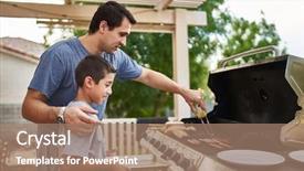  Presentation with teaching - Amazing PPT layouts having grill hot dogs and bonding backdrop and a coral colored foreground