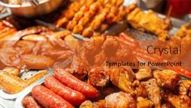  Presentation with taiwan - PPT layouts consisting of grill-taiwan-sausage-in-street background and a red colored foreground