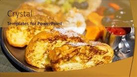  Presentation with coffee shop - Theme consisting of grill-toast-with-egg background and a  colored foreground