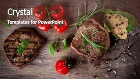  Presentation with bbq - Cool new presentation with grilled bbq steaks with fresh backdrop and a tawny brown colored foreground