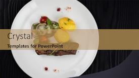  Presentation with meat beef - Theme with grilled-beef-skirt-steak-meat background and a yellow colored foreground