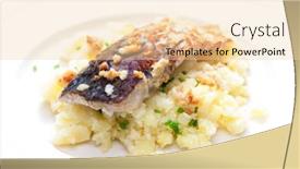  Presentation with garlic - Slides enhanced with grilled-carp-with-garlic-served background and a lemonade colored foreground