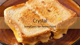  Presentation with breakfast sandwich - Slide set featuring grilled cheese sandwich for breakfast background and a yellow colored foreground