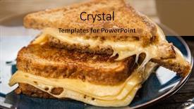  Presentation with sandwich - Amazing presentation design having grilled cheese sandwich backdrop and a yellow colored foreground