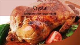  Presentation with raw meat - Cool new slide set with grilled chicken - baked meat homemade turkey backdrop and a red colored foreground