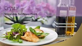  Presentation with breast - Amazing slides having grilled-chicken-breast-and-salad backdrop and a light blue colored foreground