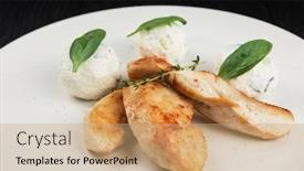  Presentation with mozzarella cheese - Amazing PPT layouts having grilled-chicken-breast-with-mozzarella backdrop and a coral colored foreground