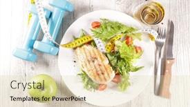  Presentation with food chicken - Amazing theme having grilled-chicken-fillet-with-salad backdrop and a lemonade colored foreground