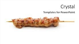  Presentation with grilled chicken - Amazing PPT layouts having grilled chicken legs isolated over white backdrop and a white colored foreground