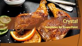  Presentation with chicken little chicks - Presentation theme with grilled chicken legs with boiled background and a  colored foreground