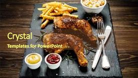  Presentation with chicken little chicks - Cool new slides with grilled chicken legs with french backdrop and a tawny brown colored foreground