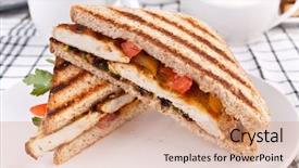  Presentation with grilled chicken - Beautiful theme featuring  backdrop and a  colored foreground