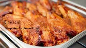  Presentation with grilled chicken - Cool new slides with grilled-chicken-wings-in-stainless backdrop and a gold colored foreground