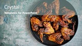  Presentation with black ceramic - Cool new presentation with grilled-chicken-wings backdrop and a gray colored foreground