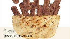  Presentation with bread bun - Slides featuring grilled-dish-of-minced-meat background and a lemonade colored foreground