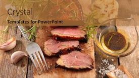  Presentation with breast - Cool new presentation theme with grilled duck breast and sauce backdrop and a red colored foreground