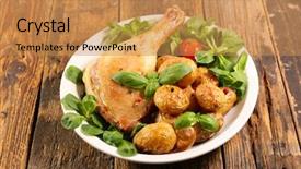  Presentation with physical therapy fracture leg - Beautiful presentation theme featuring grilled duck leg with lettuce backdrop and a  colored foreground