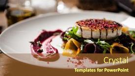  Presentation with sheep and goat - Cool new presentation with grilled-goat-cheese-salad-pickled backdrop and a tawny brown colored foreground