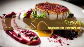  Presentation with beetroot - PPT theme having grilled-goat-cheese-salad-pickled background and a tawny brown colored foreground