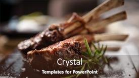  Presentation with grilled - Cool new slides with grilled-lamb-chops-served backdrop and a tawny brown colored foreground