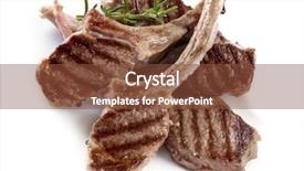  Presentation with grill - Audience pleasing presentation theme consisting of grilled lamb cutlets backdrop and a tawny brown colored foreground
