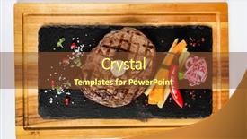  Presentation with rare cars - Audience pleasing presentation consisting of grilled medium rare barbecue steak backdrop and a tawny brown colored foreground