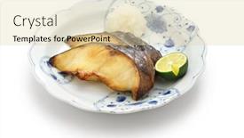  Presentation with grilled - Beautiful slides featuring grilled-miso-marinated-black-cod backdrop and a lemonade colored foreground