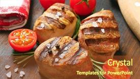  Presentation with tenderloin - Slide set with grilled-pork-tenderloin-with-sea background and a tawny brown colored foreground