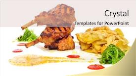  Presentation with rabbit - Slides having grilled rabbit legs background and a lemonade colored foreground