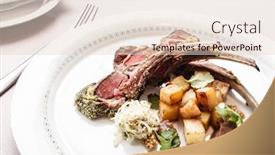  Presentation with ribs - Presentation design enhanced with grilled ribs background and a lemonade colored foreground