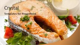  Presentation with salmon grilled fish salmon grilled - Amazing slide deck having strawberry tart strawberry shortcake strawberry backdrop and a coral colored foreground