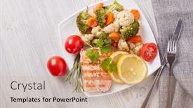  Presentation with keto - Cool new theme with grilled-salmon-fillet-garnished backdrop and a coral colored foreground