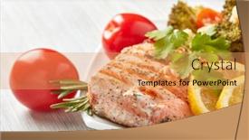  Presentation with keto - Amazing theme having grilled-salmon-fillet-garnished backdrop and a yellow colored foreground