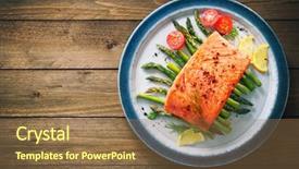  Presentation with asparagus - Cool new slides with grilled salmon garnished with green backdrop and a tawny brown colored foreground