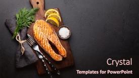  Presentation with salmon grilled fish salmon grilled - Theme having grilled-salmon-steak-fish-steak background and a wine colored foreground