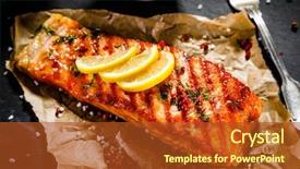  Presentation with salmon grilled fish salmon grilled - Presentation theme having grilled salmon with vegetables served background and a red colored foreground