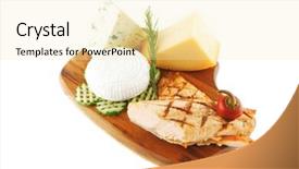  Presentation with salmon grilled fish salmon grilled - Presentation design consisting of grilled-sea-fish-salmon background and a blonde colored foreground