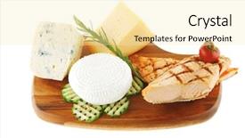  Presentation with salmon grilled fish salmon grilled - Audience pleasing slide set consisting of grilled-sea-fish-salmon backdrop and a blonde colored foreground