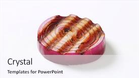  Presentation with onion - Cool new presentation design with grilled slice of onion backdrop and a  colored foreground