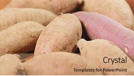  Presentation with sweet potato - Audience pleasing presentation theme consisting of grilled sliders - baked sweet potato backdrop and a  colored foreground