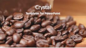  Presentation with coffee - Colorful presentation design enhanced with grilled sliders - package of coffee bean backdrop and a  colored foreground