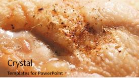  Presentation with roasted chicken - Cool new PPT layouts with grilled sliders - roasted chicken breast backdrop and a  colored foreground