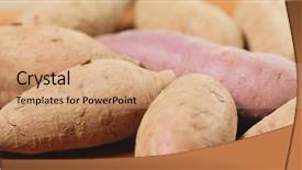  Presentation with sweet potato - Cool new slide set with grilled sliders - sweet potato close up backdrop and a  colored foreground