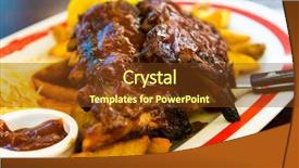  Presentation with hot sauce - Cool new slides with grilled steak - grilled meat ribs backdrop and a  colored foreground