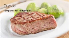  Presentation with sprout - Amazing theme having grilled-steak-with-steamed-brussels backdrop and a lemonade colored foreground